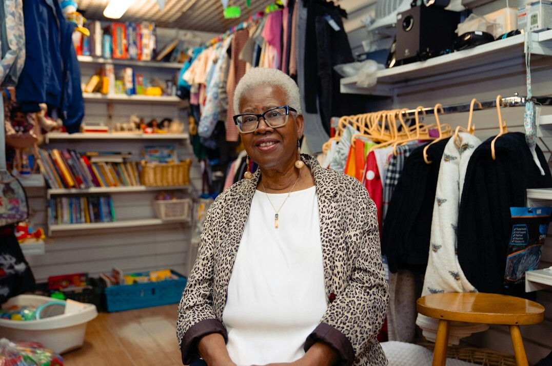 woman shopping in clothing store